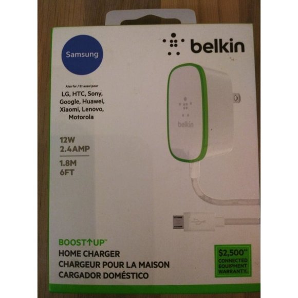 𝅺12w USB-a Wall Charger‎ with Hardwired Micro-USB Cable - Picture 3 of 7